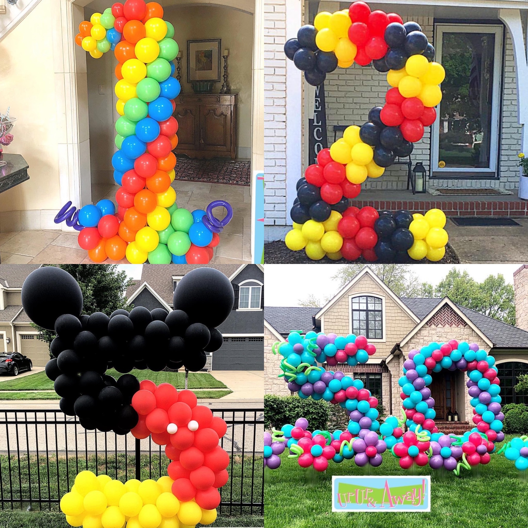 Up, Up & Away! Balloon Number Sculptures