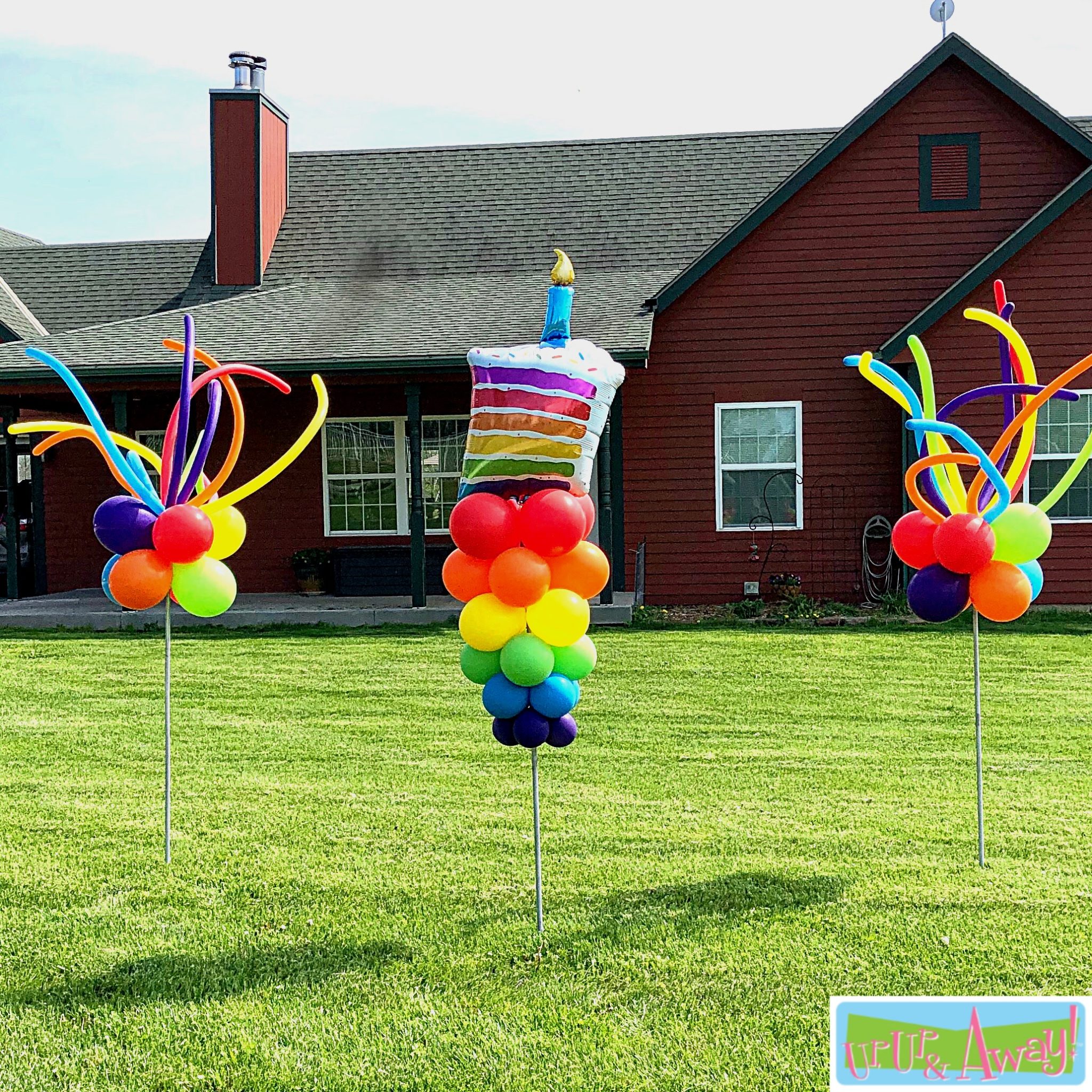 Outdoor Yard Art Birthday Balloons Up Up and Away!® Balloons