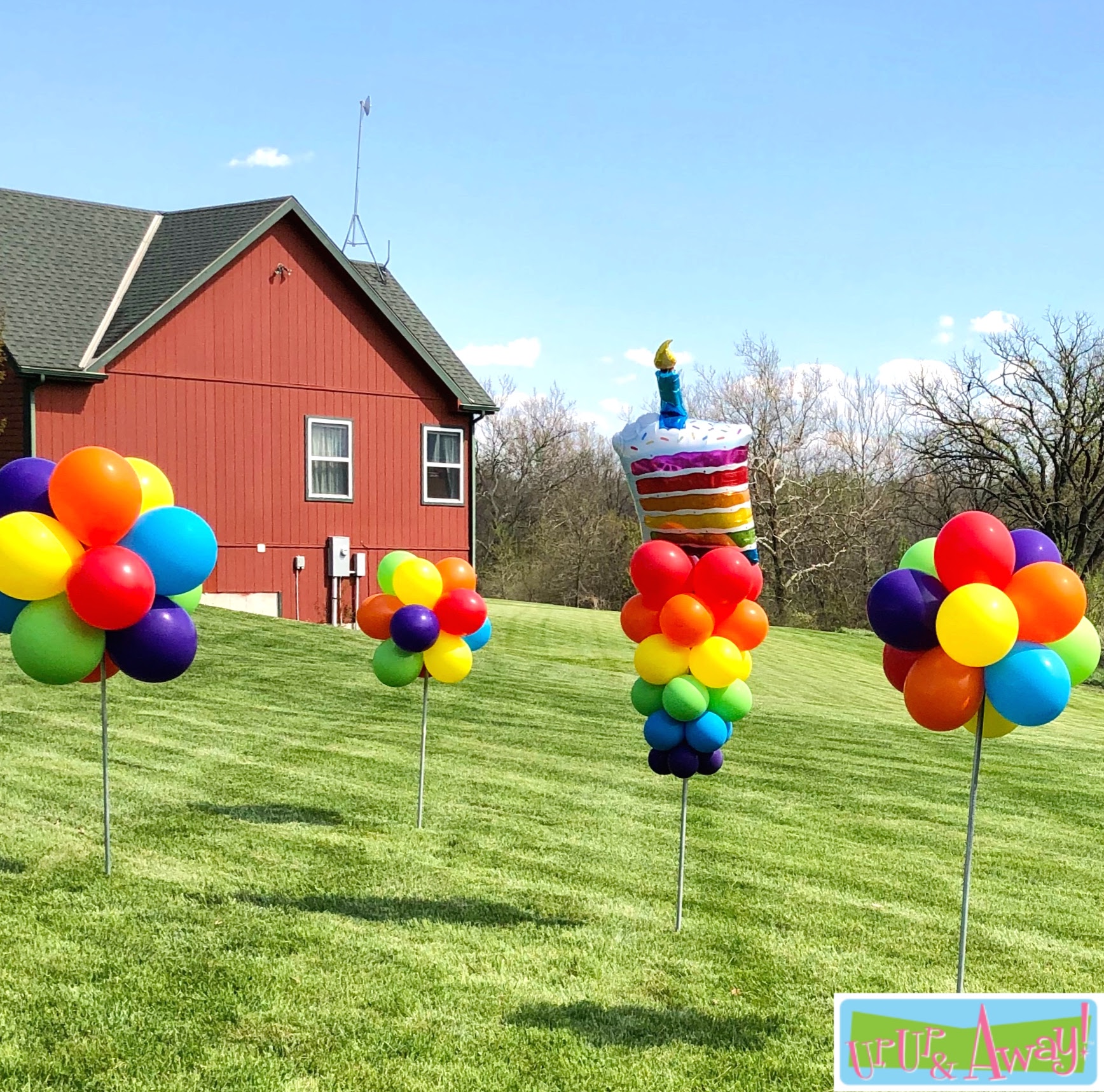 Piece of Cake with Four Topiaries | Up, Up & Away! Balloons