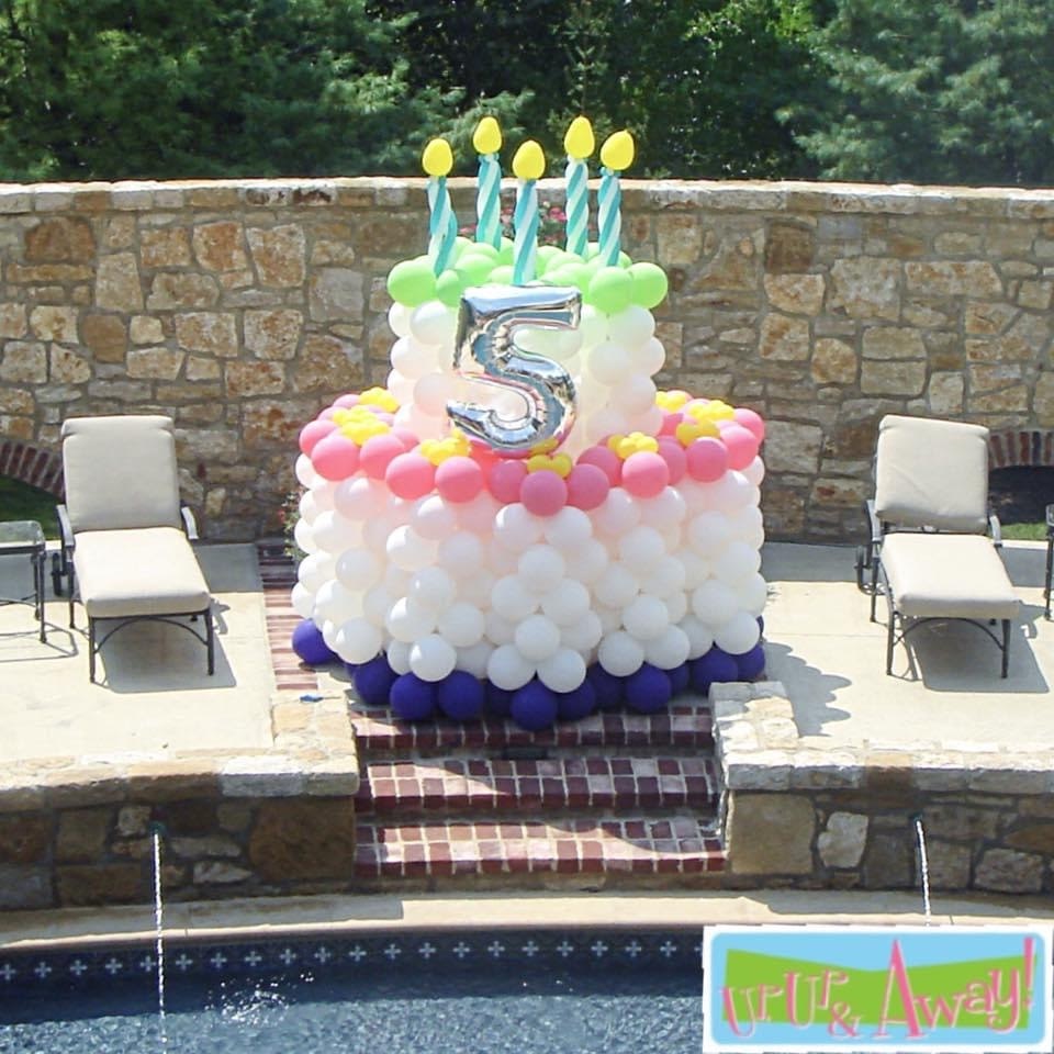 Giant Birthday Cake Sculpture | Up, Up & Away! Balloons