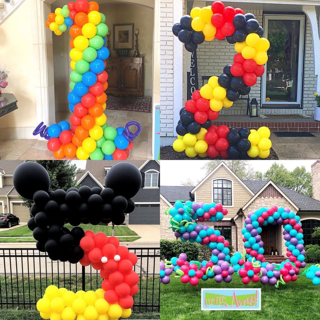 Outdoor Yard Art Birthday Balloons Up Up and Away!® Balloons